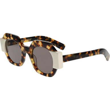 Darnell - Brown Tortoiseshell and White/Dark Grey Lenses