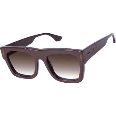 Alta - Espresso with Brushed Bronze Metal Trim/Brown Gradient Lenses