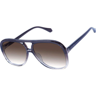 Valley Eyewear Bang, Smoky Quartz with Gunmetal Trim/Brown Gradient Lenses