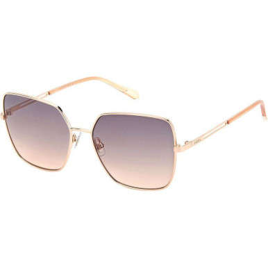 Fossil 3132/G/S, Red Gold/Grey Fuchsia Gradient Lenses