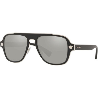 VE2199 - Black/Light Grey Silver Mirror Lenses