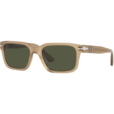 Persol PO3272S, Beige Opal/Green Glass Lenses