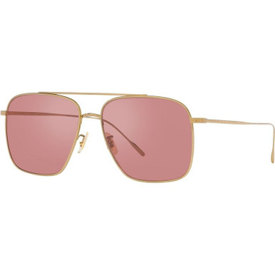 Oliver Peoples Dresner OV1320ST - Gold/Magenta Photochromic Mirror Glass Lenses