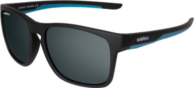 Spotters Kids Dingo Kids, Matte Black and Blue/Grey Polarised Lenses