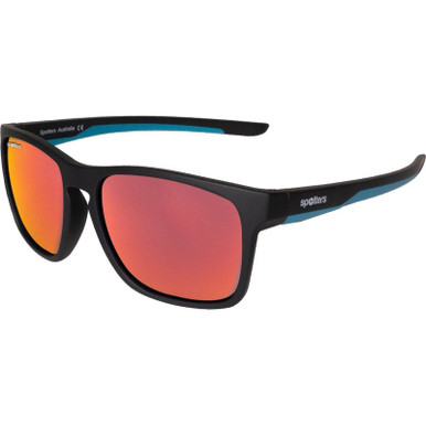 Matte Black and Blue/Red Mirror Polarised Lenses