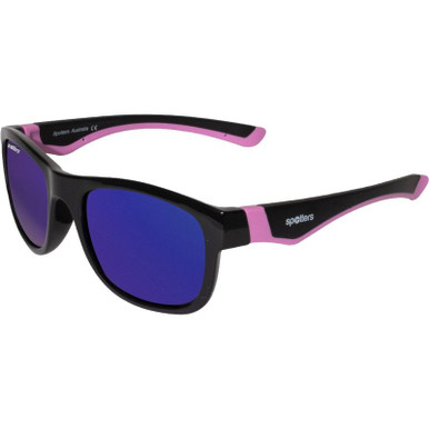 Gloss Black and Pink/Purple Mirror Polarised Lenses