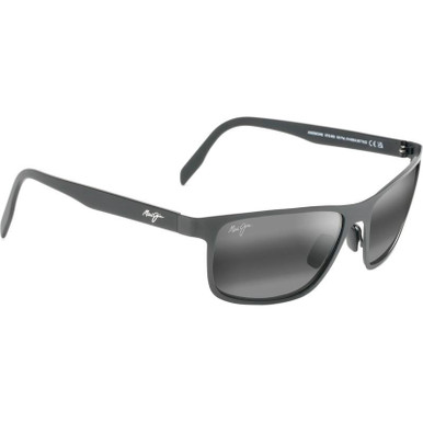 サングラス Maui Jim Maui Jim - ANEMONE - grey anemone satin black Maui Jim Anemone Satin Black/Neutral Grey | Polarised | Zip