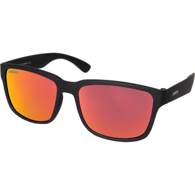 Spotters Kids Kanga Kids - Matte Black/Red Mirror Polarised Lenses