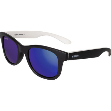 Matte Black and White/Purple Mirror Polarised Lenses