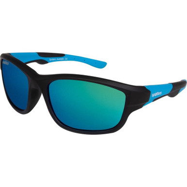 Matte Black and Blue/Green Mirror Polarised Lenses