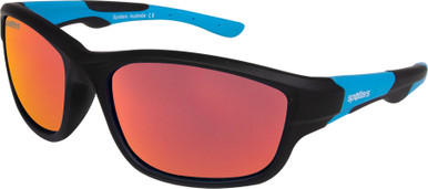 Matte Black and Blue/Red Mirror Polarised Lenses