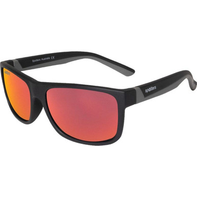 Spotters Kids Wombat Kids - Matte Black and Grey/Red Mirror Polarised Lenses