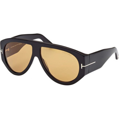 Tom Ford Bronson FT1044 - Shiny Black/Brown Lenses