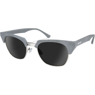 Matte Granite Silver/Dark Grey Polarised Lenses