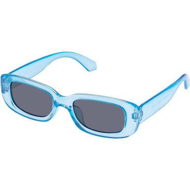 Cancer Council Kids Budgie - Kids, Neon Blue/Smoke Lenses