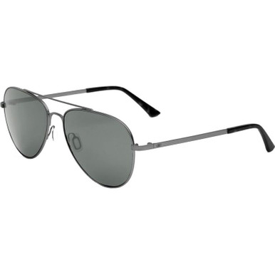 Brushed Gunmetal and Eco Matte Black/Grey Glass Polarised Lenses