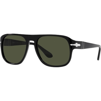 OUTLET Persol PO3310S (O) - Black/Green Glass Lenses 54 Eye Size