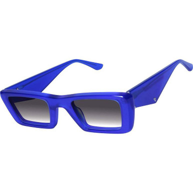 Electric Blue with Silver/Black Gradient Lenses