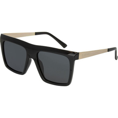 Yoshi - Gloss Black and Gold/Grey Polarised Lenses