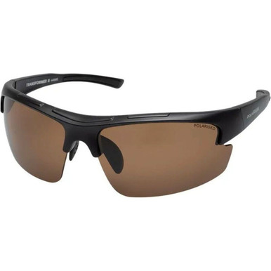 Polasports Transformer II - Matte Black/Brown Polarised Lenses