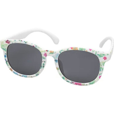 Just Sunnies Kids 1812 - White Floral/Smoke Lenses