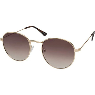 JS Eyewear 5003, Retro Vintage Gold/Brown Gradient Lenses