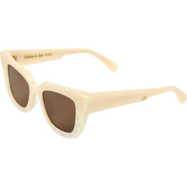 Oscar & Frank Fairfax & 3RD - Pearl Cream/Brown Lenses