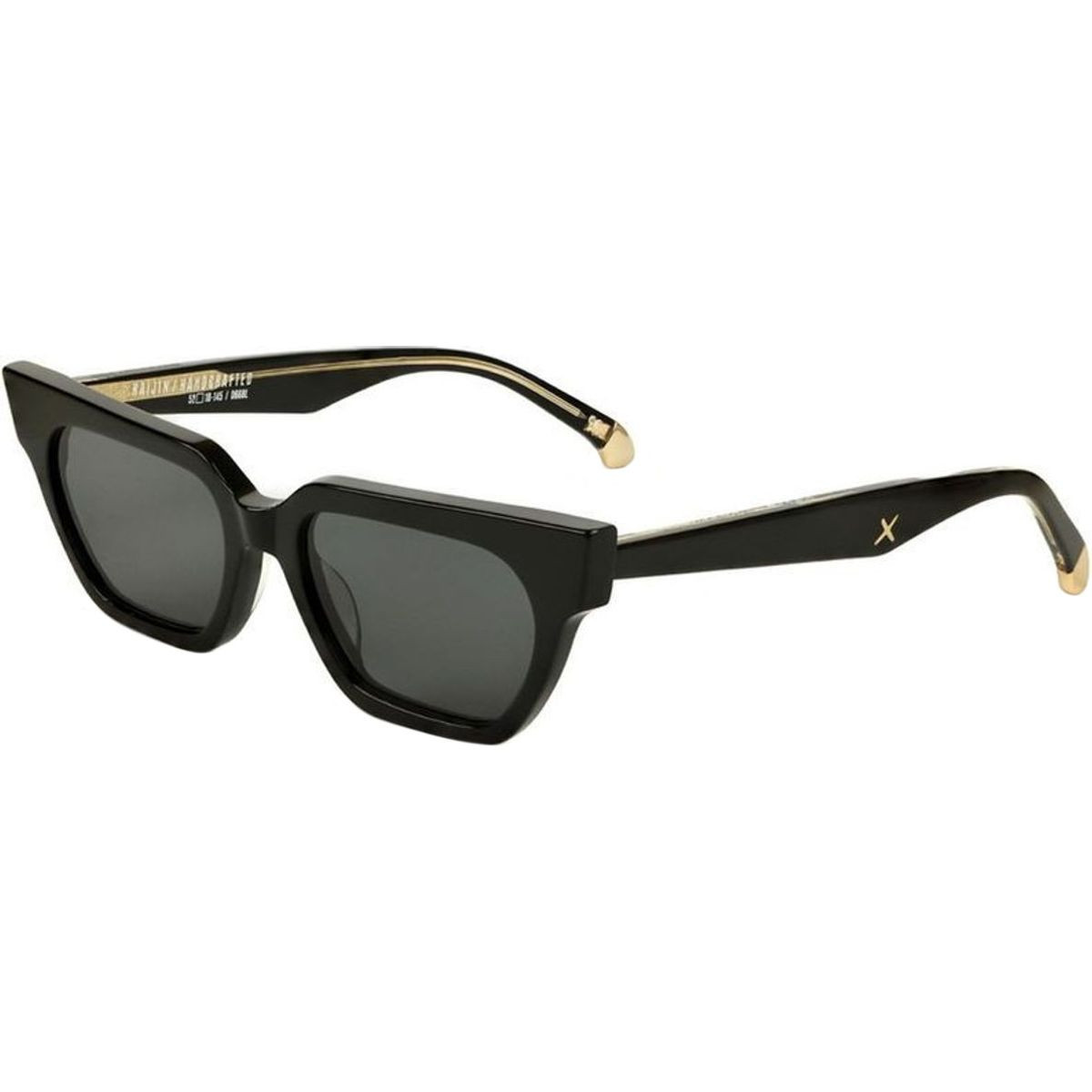 Shop the Oscar & Frank Raijin Sunglasses Gloss Black/Black display picture 3