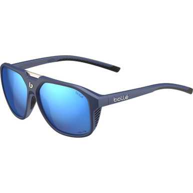 Arcadia - Matte Dark Blue/Volt + Offshore Mirror Polarised Lenses