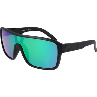 Dragon Eyewear Remix, Matte Black/Green Ionised LL Polarised Lenses