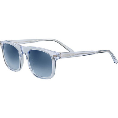 Charlton - Shiny Crystal/Blue Gradient Photochromic Polarised Glass Lenses