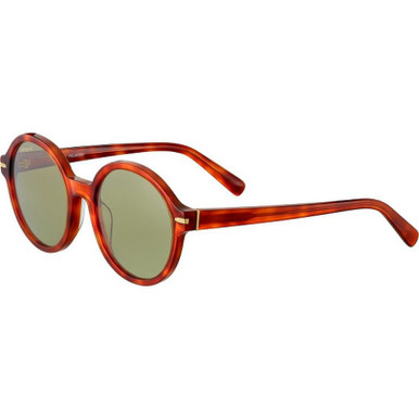 Shiny Classic Havana/555nm Photochromic Polarised Glass Lenses