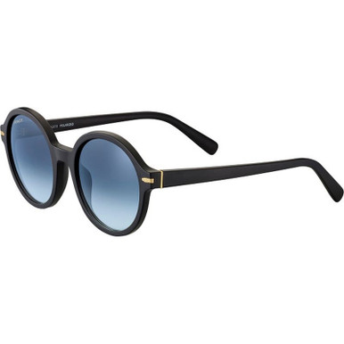 Matte Black/Blue Gradient Photochromic Polarised Glass Lenses