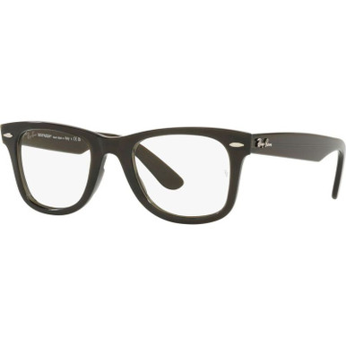 Wayfarer Ease RX4340V - Transparent Olive Green/Clear Lenses