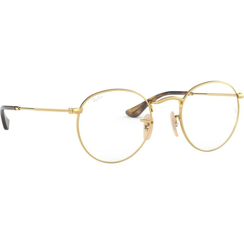 Ray-Ban Prescription Glasses Round Metal RX3447V Gold/Clear