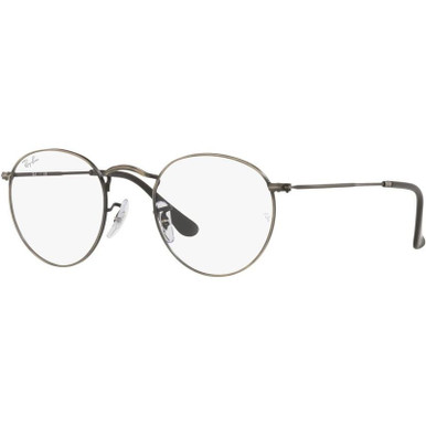 Ray-Ban Glasses Round Metal RX3447V, Gunmetal/Clear Lenses