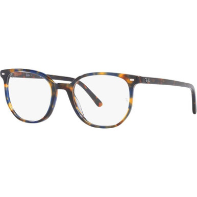 Ray-Ban Glasses Elliot RX5397, Yellow and Blue Havana/Clear Lenses 48 Eye Size