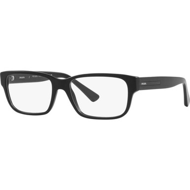 Prada Glasses PR18ZV - Matte Black/Clear Lenses