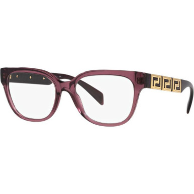 Versace Glasses VE3338, Transparent Violet/Clear Lenses