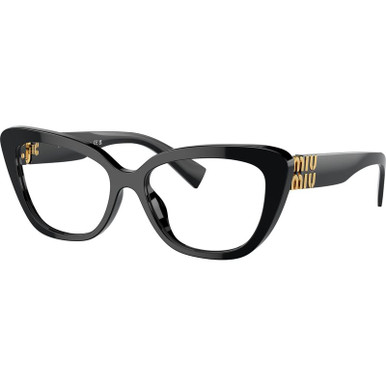 Miu Miu Glasses 05VV - Black/Clear Lenses 55 Eye Size