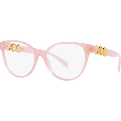 Versace Glasses VE3334, Opal Pink/Clear Lenses