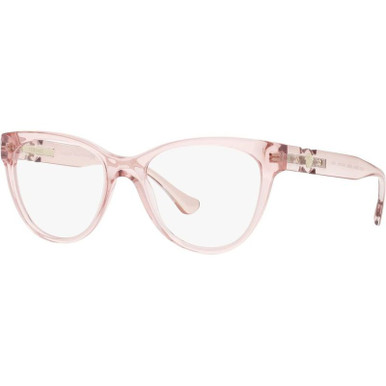 Versace Glasses VE3304, Transparent Pink/Clear Lenses