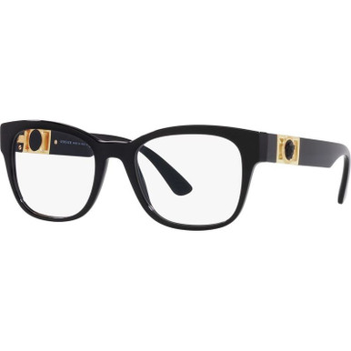 Versace Glasses VE3314, Black/Clear Lenses