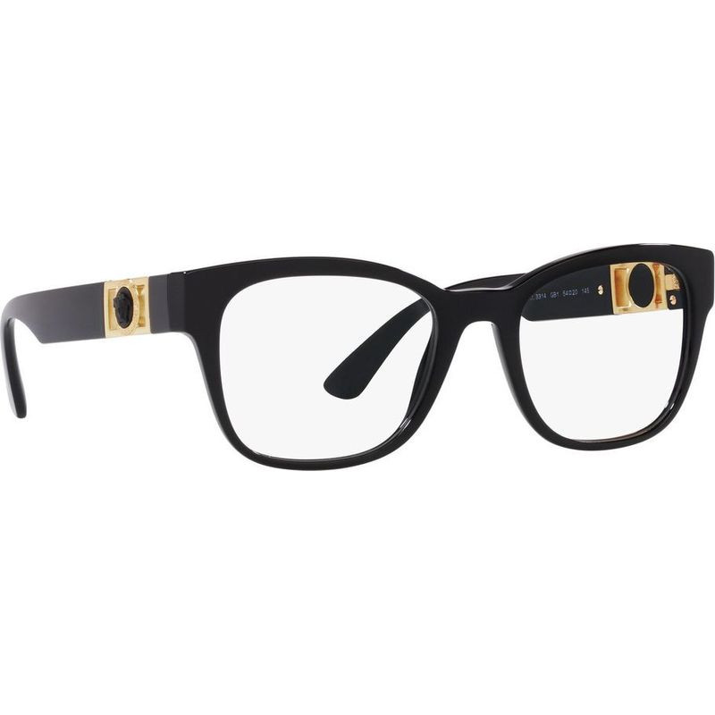 Shop Versace Prescription Glasses VE3314 Black/Clear Glasses
