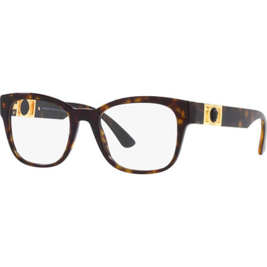 Versace Glasses VE3314 - Havana/Clear Lenses