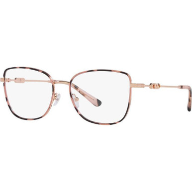 Michael Kors Glasses Empire Square 3 MK3065J, Rose Gold and Pink Tortoise/Clear Lenses