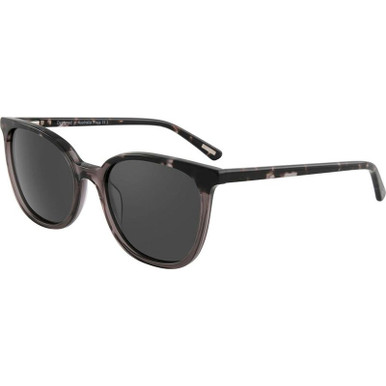 Freja - Black Demi and Crystal Grey/Grey Polarised Lenses