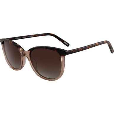 Xenia - Crystal Brown Demi/Brown Gradient Polarised Lenses