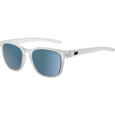 Dirty Dog Lit - Satin Xtal Clear/Blue Flash Mirror Polarised Lenses