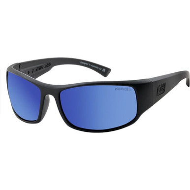 Dirty Dog Muzzle - Satin Black/Blue Mirror Polarised Lenses